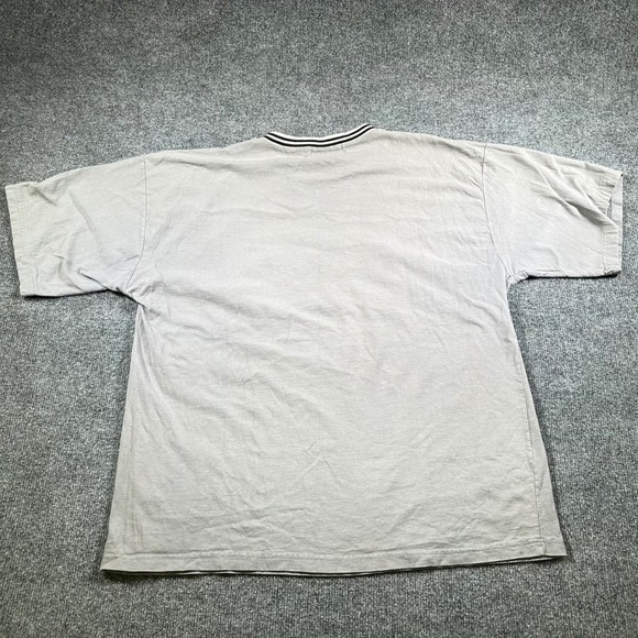 Vtg Nike T-Shirt XL Embroidered Striped Ringer Collar Basketball Made in USA 90s - Picture 4 of 10